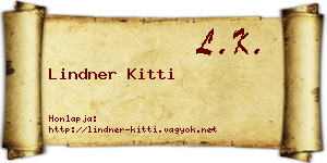 Lindner Kitti névjegykártya